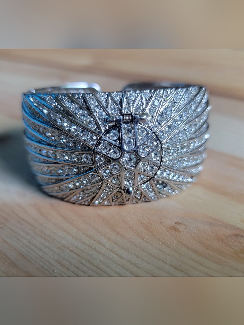 Crystal Cuff Bracelet Watch